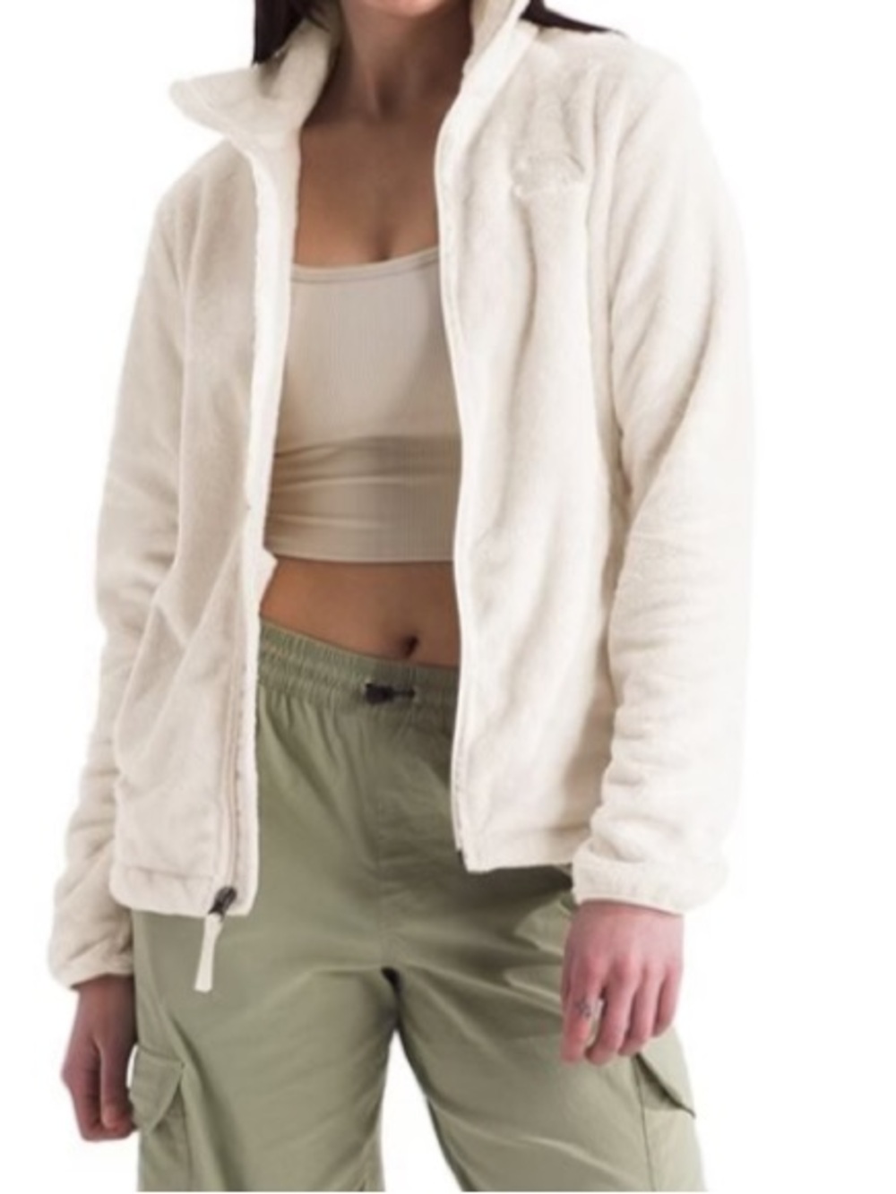The North Face Women’s Osito Jacket in White Dune size XXXL
